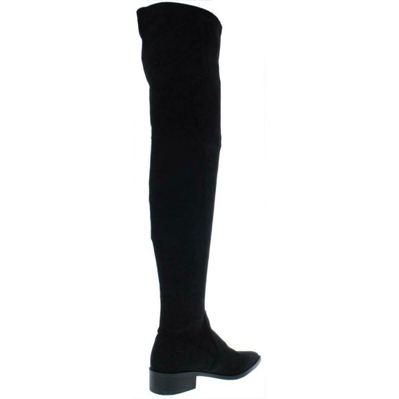 STEVE MADDEN Jody Black Faux Suede Over The Knee Riding Boots SZ 6.5 New w/o Box - Picture 2 of 10